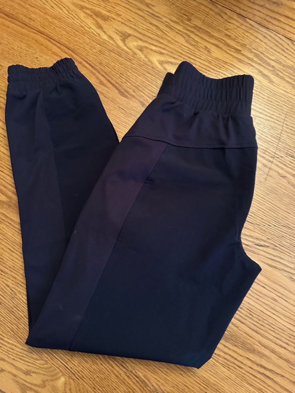 Avalanche Black and Burgundy Logo Activewear Pants